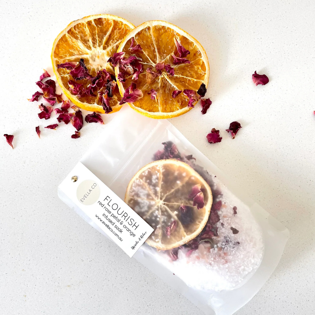 Vitamin Boost Soak | Flourish | Red Rose Petal & Orange